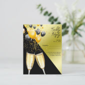 シャンパン&バルーン40歳の誕生日 出欠カード (スタンド正面)