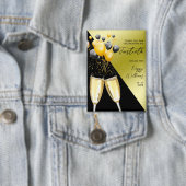 シャンパン&バルーン40thバースデーバッジ 缶バッジ (インサイチュ)