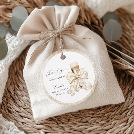 シャンパン＆パール ブライダルシャワー 感謝 フェイバータグ