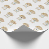 シャンパン ピオニーと香水 フラワル ラッピングペーパー (角)