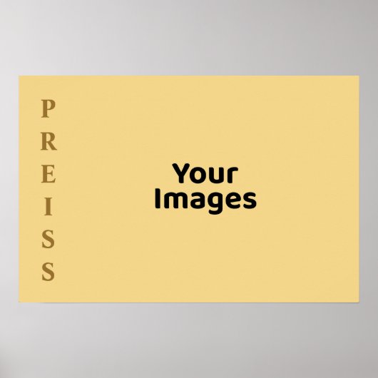 シャンパン ファミリー ネーム フォト ディスプレイ ポスター (正面)