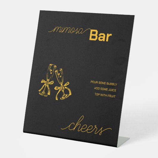 シャンパン ブライズシャワー 台座サイン (正面)