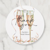 シャンパン ブライダルシャワーのお礼 フェイバータグ (裏面)