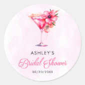 シャンパン ブライダルシャワー ラウンドシール (正面)