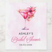 シャンパン ブライダルシャワー ワインラベル (シングルラベル)