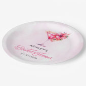 シャンパン ブライダル シャワー ペーパープレート (アングル)