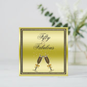 シャンパン&ミュージックFabulous 50 Glittery Stiletto 招待状 (スタンド正面)