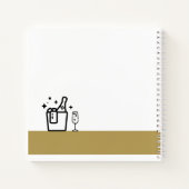 シャンパン・ラバーズ・金ゴールド・カラー・ノート ノートブック (裏面)