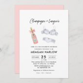 シャンパン&ランジェリーバチェロレッテ週末 招待状 (正面/裏面)