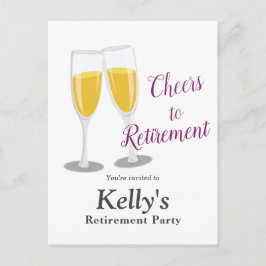 シャンパン  リタイアメント パーティー インビテーションポストカード