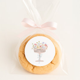 シャンパン ワイルドフラワー ブライダルシャワー ラウンドシール