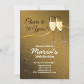 シャンパン ワインのご案内、乾杯！ 招待状 (正面)