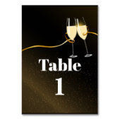 シャンパン，大人，ワイン，テーブルカード テーブルナンバー (正面)