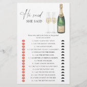 シャンパン – 彼は彼女はブライダルシャワーと言った (正面)