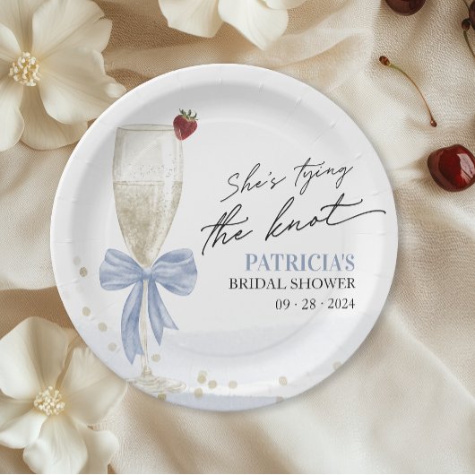 シャンパン 彼女は結婚する ブライダルシャワー ペーパープレート