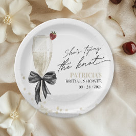 シャンパン 彼女は結婚する ブライダルシャワー ペーパープレート