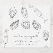 シャンパン&描カキスタースロースト婚約のお気に入り スパークリングワインラベル (シングルラベル)