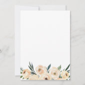 シャンパン 水彩 花柄 幾何学 結婚式 招待状 (裏面)