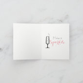 シャンパン&金ゴールド誕生日カード カード (内部)