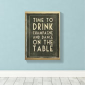 シャンパン「飲んで踊る時間」 キャンバスプリント (インサイチュ (ウッドフロア))