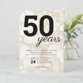 シャンパン 50周年パーティー招待状 招待状 (スタンド正面)