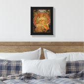 シャンパンGIrl c1897 キャンバスプリント (インサイチュ (寝室))