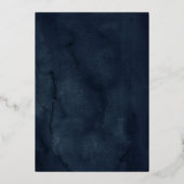 シャンパーニュフローラネイビー金ゴールドミクリンキンセアニェラ 箔招待状 (裏面)