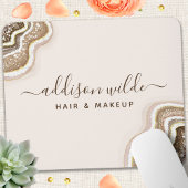 シャンパーニュ金ゴールドタンブラウングリッターアゲートゲード マウスパッド