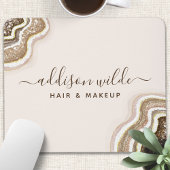 シャンパーニュ金ゴールドタンブラウングリッターアゲートゲード マウスパッド