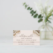 シャンパーニュ金ゴールドブラウングリッターアゲテゲード 予約カード (スタンド正面)