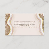 シャンパーニュ金ゴールドブラウングリッターアゲテゲード 予約カード (裏面)