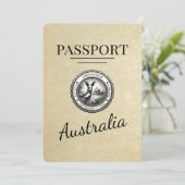 シャンパーニュAustralia Passport日付の保存 セーブザデート (スタンド正面)