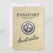シャンパーニュAustralia Passport日付の保存 セーブザデート (正面)