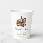 シャンパーボード ワイン＆チーズ ブライダルシャワー 紙コップ (裏面)