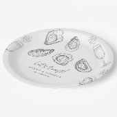 シャンパ描ーニュ&カスターズロースト婚約パーティ ペーパープレート (アングル)