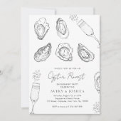 シャンパ描ーニュ&カスターズロースト婚約パーティ 招待状 (正面)