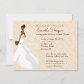 シャンパ気のあるそぶりをしたンブライダルシャワー 招待状 (正面)