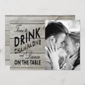 シャンパ素朴ンを飲む日時を保存 セーブザデート (正面/裏面)