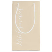 シャンパ結婚ンの花嫁の定型化スクリプト スモールペーパーバッグ (正面)