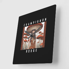 シャンピノンルージュ スクエア壁時計