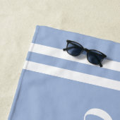 シャンブレブルーガールズウィークエンドパーソナライズされた名 ビーチタオル (インサイチュ)