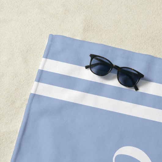 シャンブレブルーガールズウィークエンドパーソナライズされた名 ビーチタオル (インサイチュ)