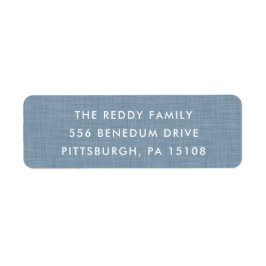 シャンブレブルーベビーシャワーシンプル差出人住所 ラベル