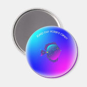 シャンプバブルパープルタン魚 マグネット (正面/裏面)