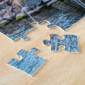 シャンプライアンバーモント湖。クリスマスグリーティングジグソー ジグソーパズル (側面)