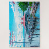 シャンプライアンバーモント湖。クリスマスグリーティングジグソー ジグソーパズル (縦)