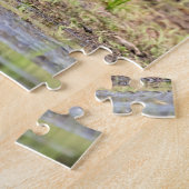 シャンプラ素晴らしン湖に立つブルーヘロン ジグソーパズル (側面)