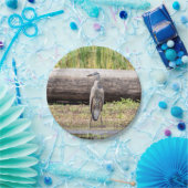 シャンプラ素晴らしン湖に立つブルーヘロン ペーパープレート (パーティー)