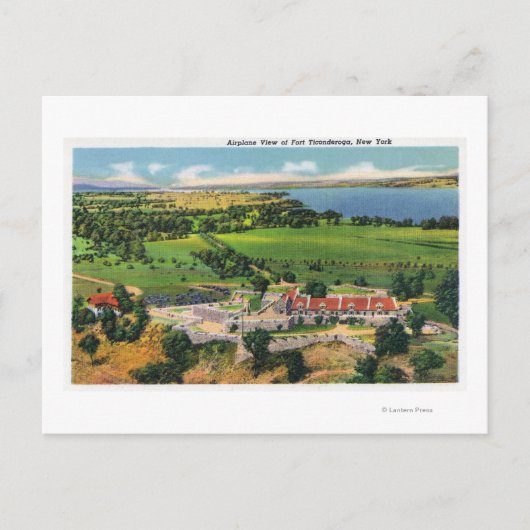 シャンプレーン湖の砦 ポストカード (正面)