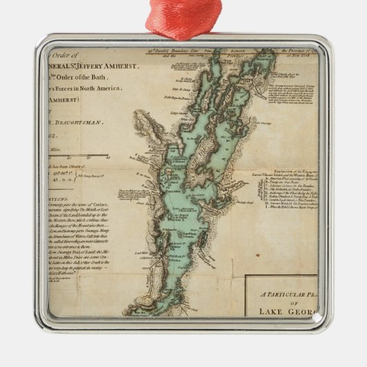 シャンプレーン湖の調査 メタルオーナメント (正面)